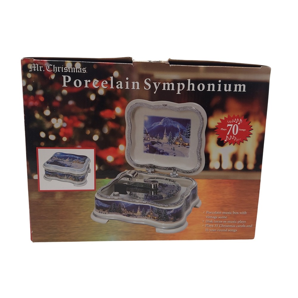Mr Christmas Porcelain Symphonium Music Box 70 Songs Winter‎ Scene 20170821
